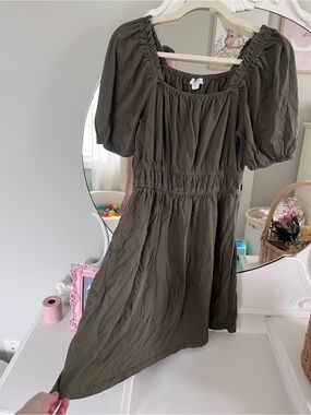 Green J crew dress